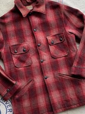 1950's Circa / Chippewa Wool Shadow Plaid Jacket / Made in the USA